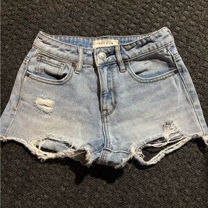 PacSun Faded Blue Ripped Jean Shorts